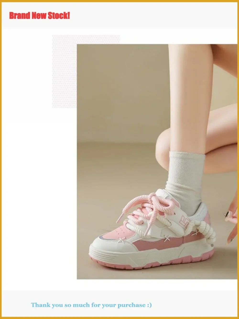 Thick Sole Platform Sneakers Chunky Walking Shoes Y2K Style - Picture 4 of 7